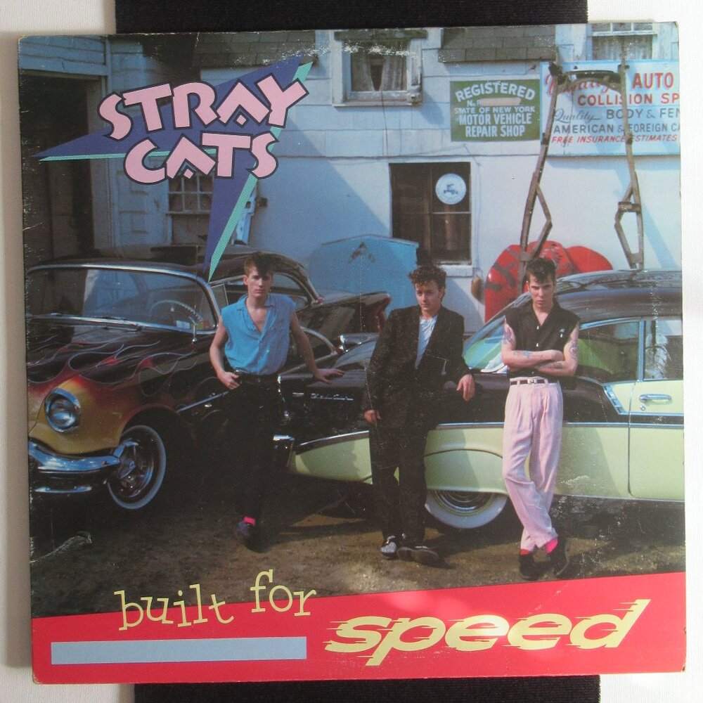 Stray Cats, Built for Speed, VG+, Vintage, Vinyl, Album, Music, 80s, Rock
